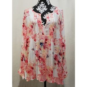 Rose & Thyme | Floral Peasant Blouse Top